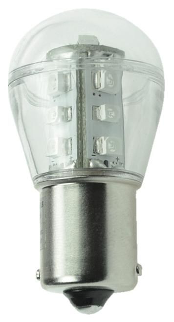S&H 35644 LED-Leuchte 15SMD 25x48mm BA15s 10-30VDC/10-18VAC 0,9W grün 300°