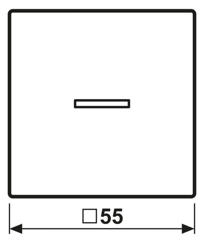 Jung A590KO5KSW Wippe Symbol Klingel m.Lichtleiter Serie A schwarz