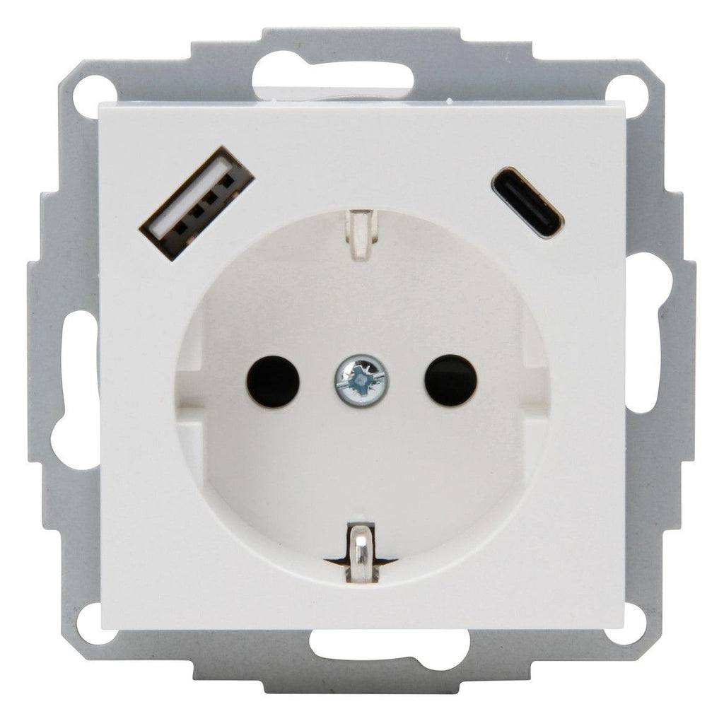 Kopp 297229005 HK07 Schuko Steckdose USB A/C Anschluss reinweiß