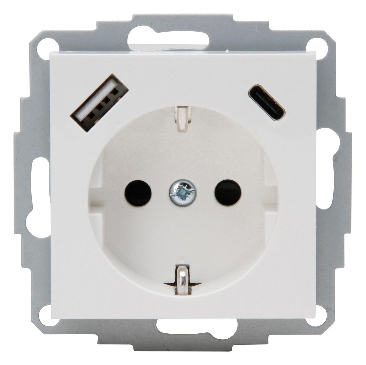 Kopp 297229005 HK07 Schuko Steckdose USB A/C Anschluss reinweiß