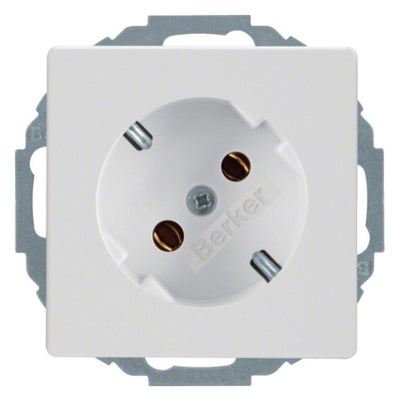 Berker 47276089 Steckdose SCHUKO 45° Q.1/Q.3 polarweiß samt