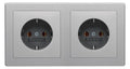 Berker 47206084 Steckdosen-Kombi SCHUKO 2fach m.Rahmen Q.1/Q.3 alu samt lackiert