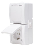Kopp 136902009 NAUTIC Schuko Steckdose 2f Klappd.erh.Ber.schutz senkrecht