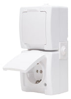 Kopp 136902009 NAUTIC Schuko Steckdose 2f Klappd.erh.Ber.schutz senkrecht