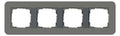 GIRA 0214423 Abdeckrahmen 4fach E3 Dunkelgrau/Anthrazit Soft-Touch