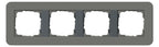 GIRA 0214423 Abdeckrahmen 4fach E3 Dunkelgrau/Anthrazit Soft-Touch