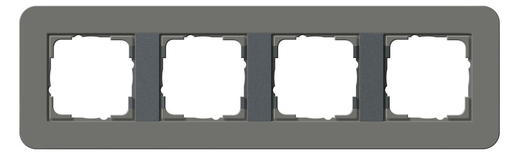 GIRA 0214423 Abdeckrahmen 4fach E3 Dunkelgrau/Anthrazit Soft-Touch