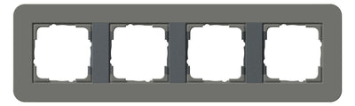 GIRA 0214423 Abdeckrahmen 4fach E3 Dunkelgrau/Anthrazit Soft-Touch