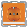 Berker 47506007 Steckdose SCHUKO m.B-feld Q.1/Q.3 orange samt