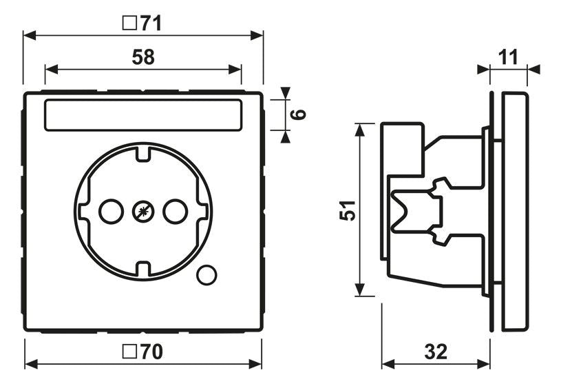 Jung LS 1520 BFNAKO RT SCHUKO-Steckdose 16A 250V Berührungs.- schutz SF
