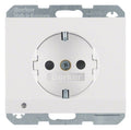 Berker 41097009 Steckdose SCHUKO+LED K.1 polarweiß glänzend