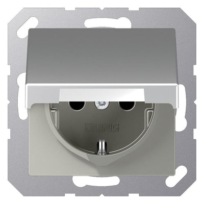 Jung A1520BFKIKLAL SCHUKO Steckd.m.Klappd.KI