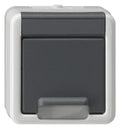 GIRA 441430 SCHUKO-Steckdose KD+Shutter WG AP IP44 Grau