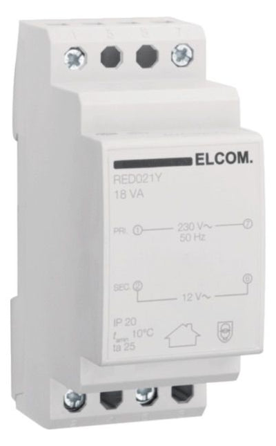 ELCOM RED021Y Sicherheitstrafo 230V/12V 18VA 2PLE RED021Y