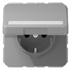 Jung CD1520BFNAKLGR SCHUKO Steckdose Klappdeckel Schriftfeld bruchs. grau