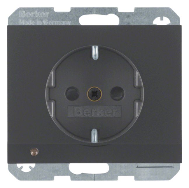 Berker 41097006 Steckdose SCHUKO+LED K.1 anthrazit matt