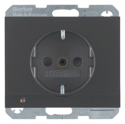 Berker 41097006 Steckdose SCHUKO+LED K.1 anthrazit matt