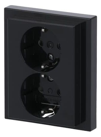 BJ 202 EUJB-81 SCHUKO® Doppelsteckdose volle Abdeckung EBS