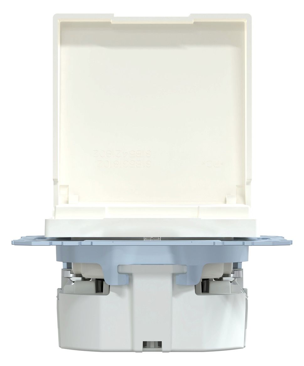 Mert MEG 2310-0319 SCHUKO-Steckdose BRS m.Klappdeckel StK polarweiß glänz. Sys.M