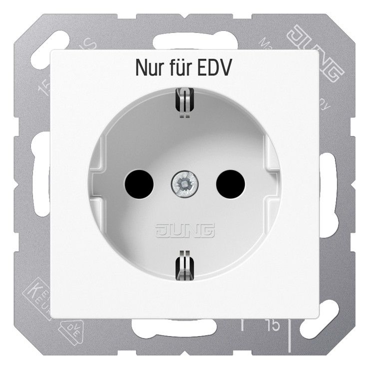 Jung A1520EDVWW SCHUKO Steckdose EDV Serie A/AS alpinweiß