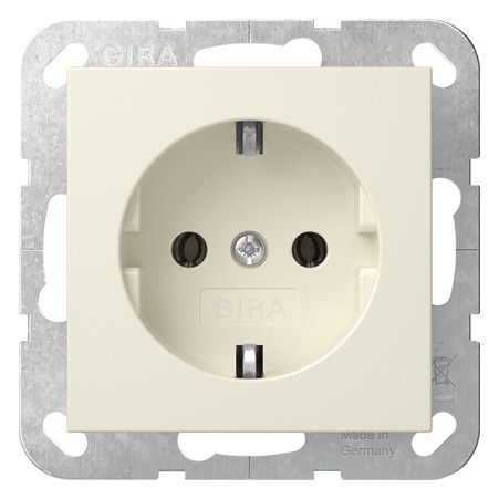 GIRA 418001 SCHUKO-Steckdose SRK System 55 Cremeweiß glänzend