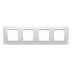 GEWISS GW16128TB Abdeckrahmen ONE International 2+2+2+2M horiz. Milchweiss