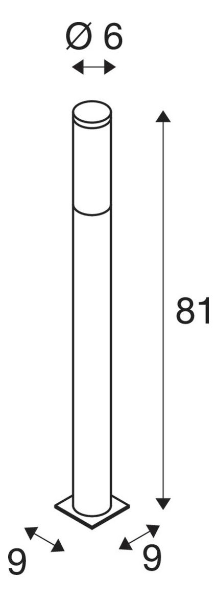 SLV 229172 BIG NAILS 80 Stehleuchte Edelstahl 304 E27 ESL max.15W IP44
