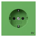 GIRA 4453707 SCHUKO-Steckdose SH SV Flächenschalter Grün