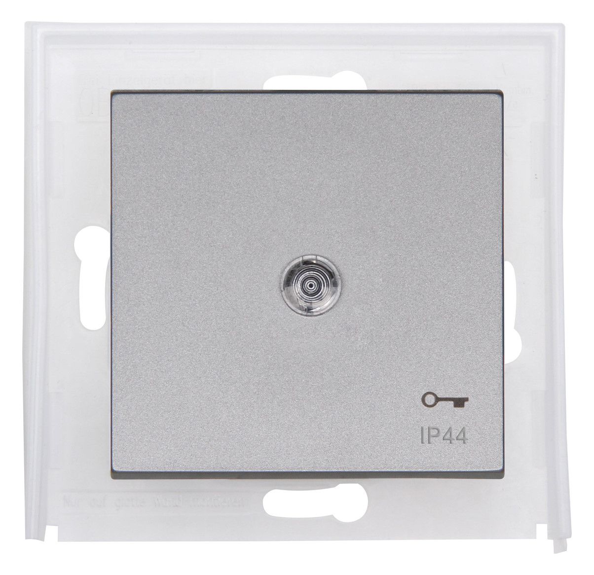 Kopp 493963000 HK07 IP44 Flächenwippe m. Linse u.Symbol "Schlüssel" stahl