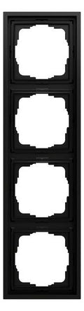 GIRA 021484 Abdeckrahmen 4f Gira F300 Schwarz m(lack.)