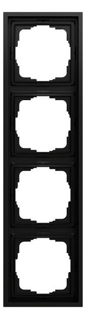 GIRA 021484 Abdeckrahmen 4f Gira F300 Schwarz m(lack.)