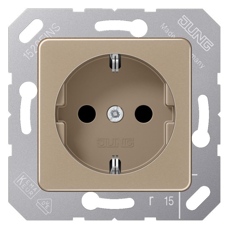 Jung CD5120BFBB SCHUKO Steckdose f.Klappdeckel bruchsicher bronze-beige