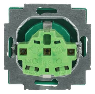 BJ 20 EUC-13-82-101 SCHUKO Steckdosen-Einsatz gn RAL6032 solo