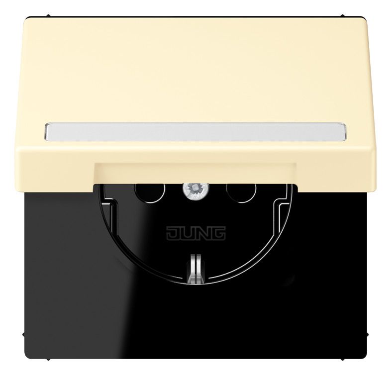 Jung LC1520BFNAKL201 SCHUKO-Steckd.KI m. Klappdeckel m.S
