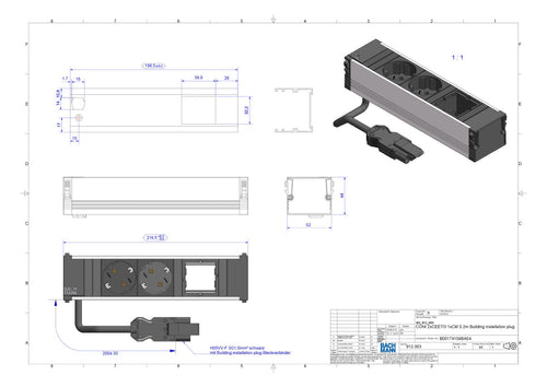 Bachmann 912.003 CONI 2xSchuko 1xABD