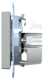 Mert MEG 2303-0460 SCHUKO-Steckdose BRS Ko.+Schriftfeld StK aluminium System M