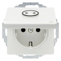 Berker 47446049 Steckdose SCHUKO+Klappd. abtastb.+erh.BS Q.1/Q.3 polarweiß samt
