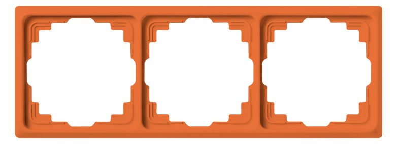 Jung CD583KO Rahmen 3fach f.Kabel-Kanal orange