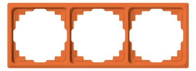 Jung CD583KO Rahmen 3fach f.Kabel-Kanal orange