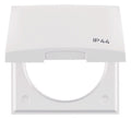Berker 918282599 Rahmen 1fach m.Klappd.+ Aufdruck IP44 Integro Flow polarweiß gl.