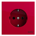 GIRA 4188708 SCHUKO-Steckdose WSV Flächenschalter Rot