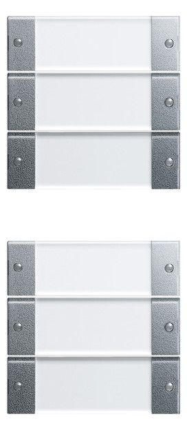 GIRA 213626 Wippenset 6fach (3+3) BSF System 55 Klar/Farbe Alu