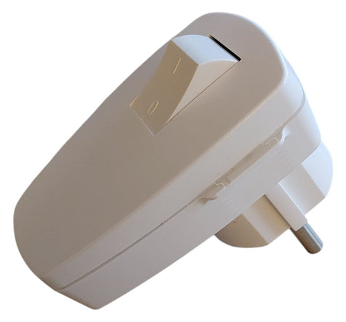 Bachmann 911.271 SCHUKO Winkelstecker weiß m.Schalter