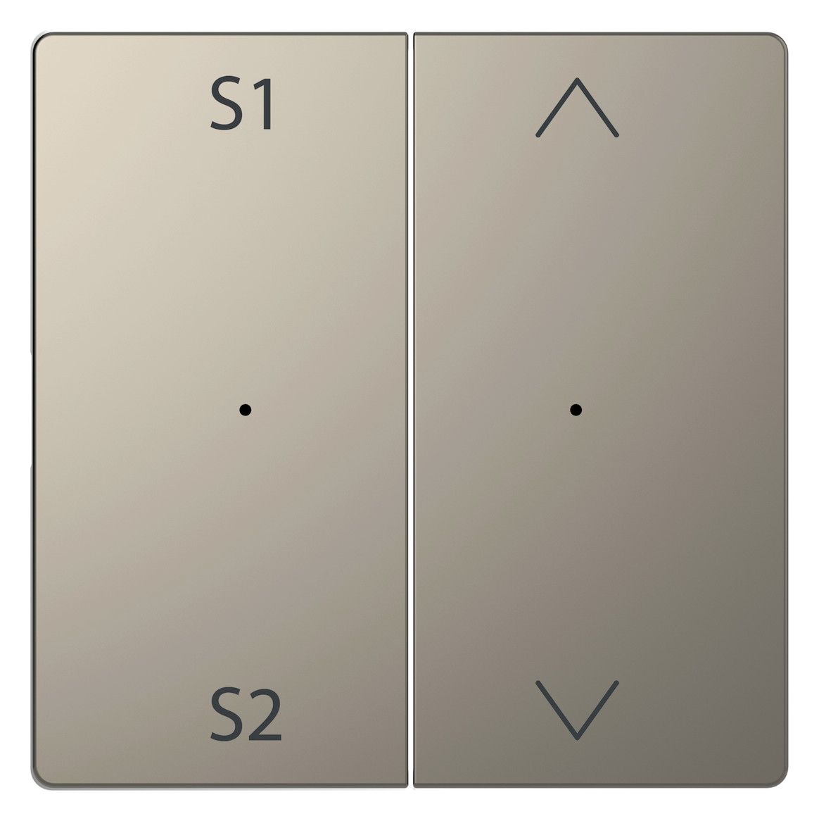 Mert MEG 5227-6050 Wippen Taster-Modul 2fach (Szene1/2 Auf/Ab) Nickelmetallic