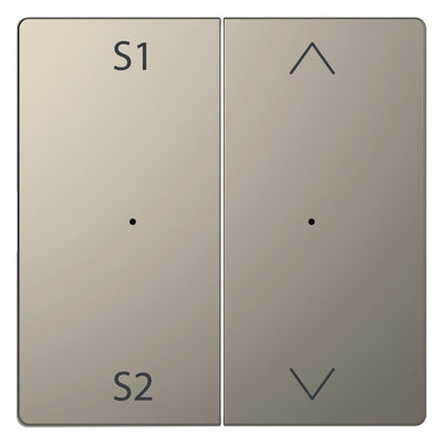 Mert MEG 5227-6050 Wippen Taster-Modul 2fach (Szene1/2 Auf/Ab) Nickelmetallic