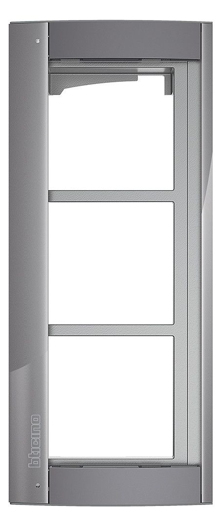 BTicino 350233 Abdeckrahmen 3M m.Träger f.Türstation SFERA Aluminium Allstreet