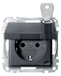 Mert MEG 2315-0414 SCHUKO-Steckdose BRS Klappd. abschl. versch. anthrazit Sys.M