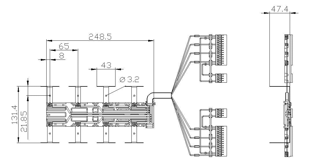 Siemens 3KC9830-3 f.3KC8 Spannungs- versorgungskabel unterseitig 4p f.630A