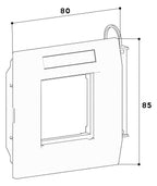 GGK 4684 Adapterrahmen 1-fach AR-1H-9006 frontrastend BR/BRA Raster:45 Alu