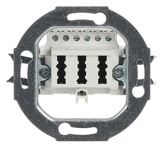 BJ 0243/04 TAE-Anschlussdose 3x6 NFN alpinweiss